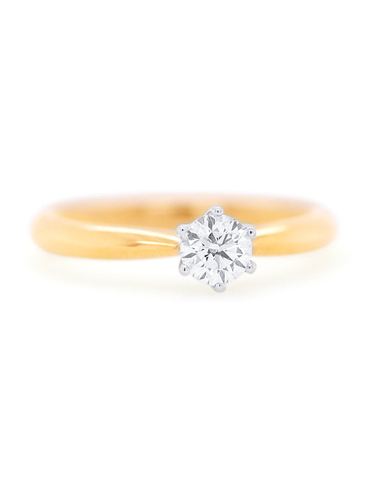 Lab Grown Diamond Solitaire, 18K Yellow Gold 0.35ct.