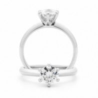 Signature Solitaire 0.50ct Diamond Ring, 18 Carat White Gold