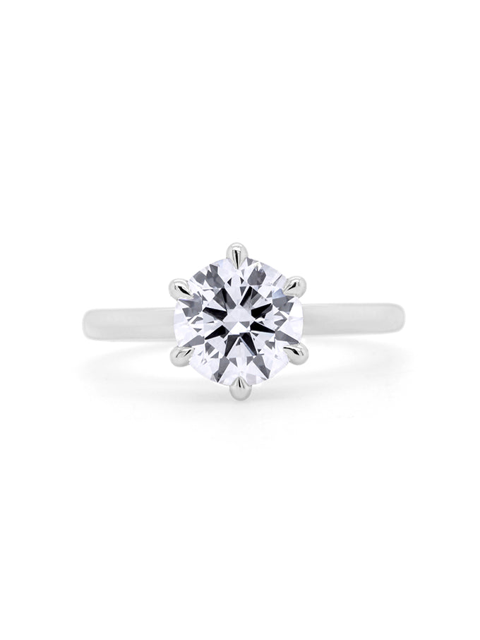 Lab Grown Diamond Solitaire Ring in 18 Carat White Gold. T=2.05ct