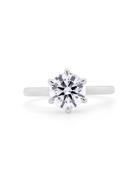 Lab Grown Diamond Solitaire Ring in 18 Carat White Gold. T=2.05ct