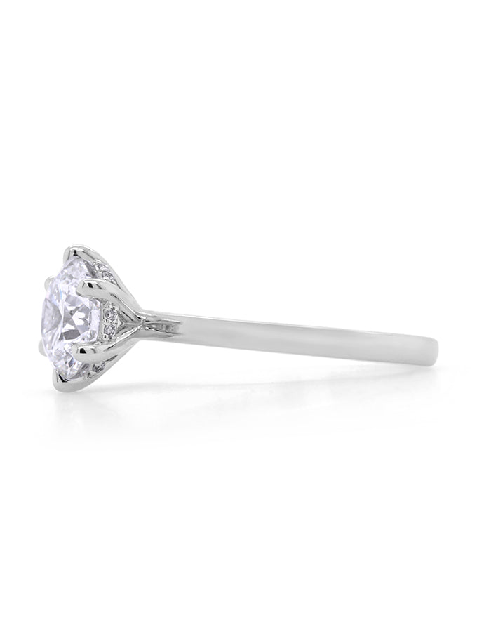 Lab Grown Diamond Solitaire Ring in 18 Carat White Gold. T=2.05ct