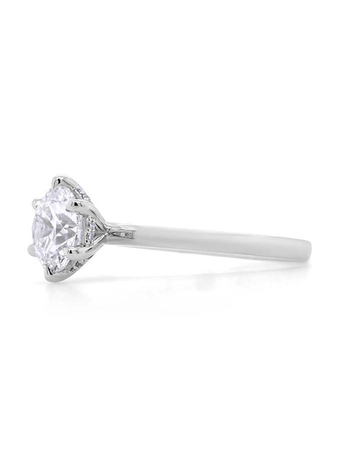 Lab Grown Diamond Solitaire Ring in 18 Carat White Gold. T=2.05ct