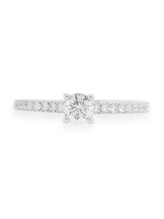 18 Carat White Gold Solitaire Diamond Ring, T= 0.76ct.