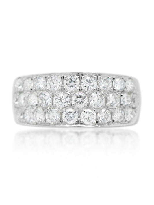 Lab Grown Diamond Set Ring, 9K White Gold, T=1.61ct