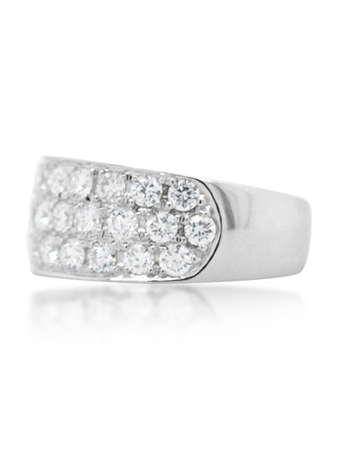 Lab Grown Diamond Set Ring, 9K White Gold, T=1.61ct