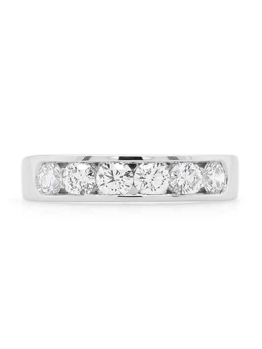 Lab Grown, 1.08 Carat Diamond Band in 18 Carat White Gold