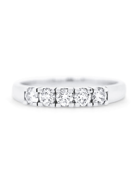 18K White Gold Diamonds T=0.50ct Ring.