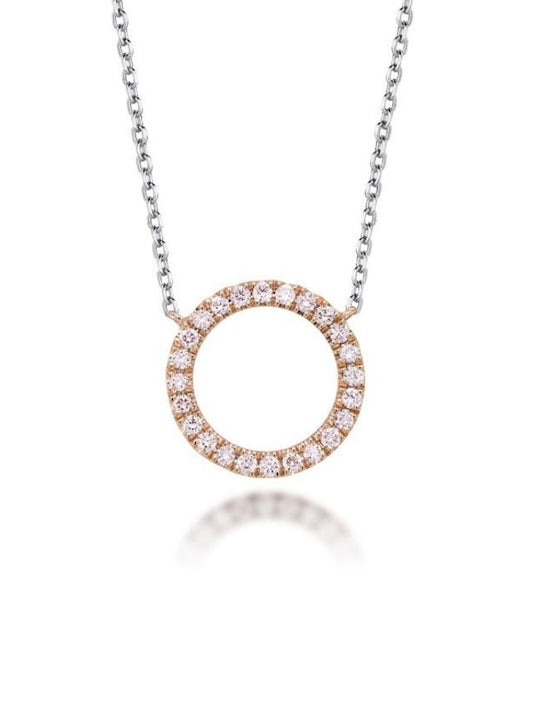 Blush Sunday Pink diamond pendant, 18K white gold.