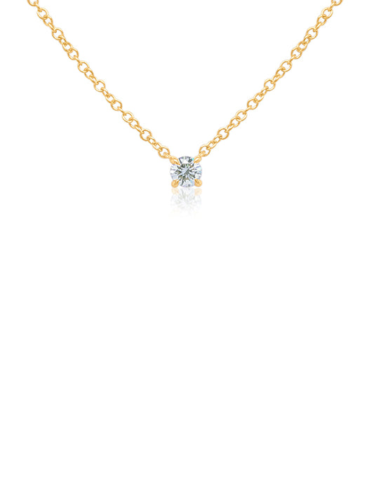 Lab Grown Diamond Pendant T=0.15ct, 9K Yellow Gold