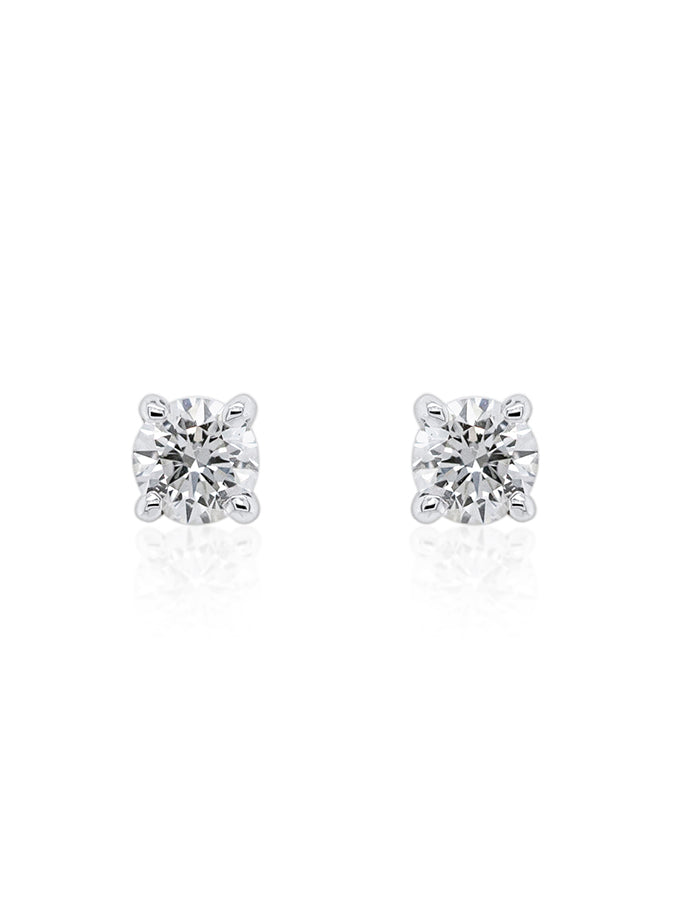 Lab Grown 0.66 Carat Diamond Stud Ear Rings in 18ct White Gold