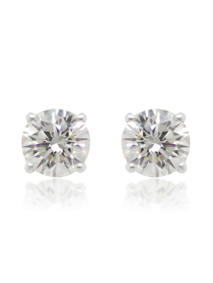 Diamond Studs, T=0.40ct, 18 Carat Yellow Gold