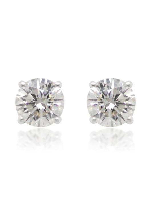 Diamond Studs, T=0.40ct, 18 Carat Yellow Gold