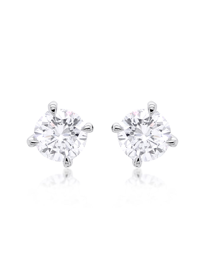 Lab Grown Diamond Stud Earrings, T=1.00ct 9K White Gold