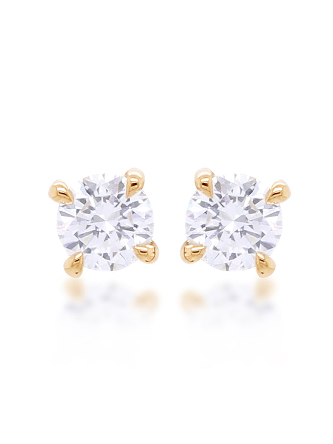 Lab Grown Diamond Stud Earrings, T=0.50ct 9K Yellow Gold