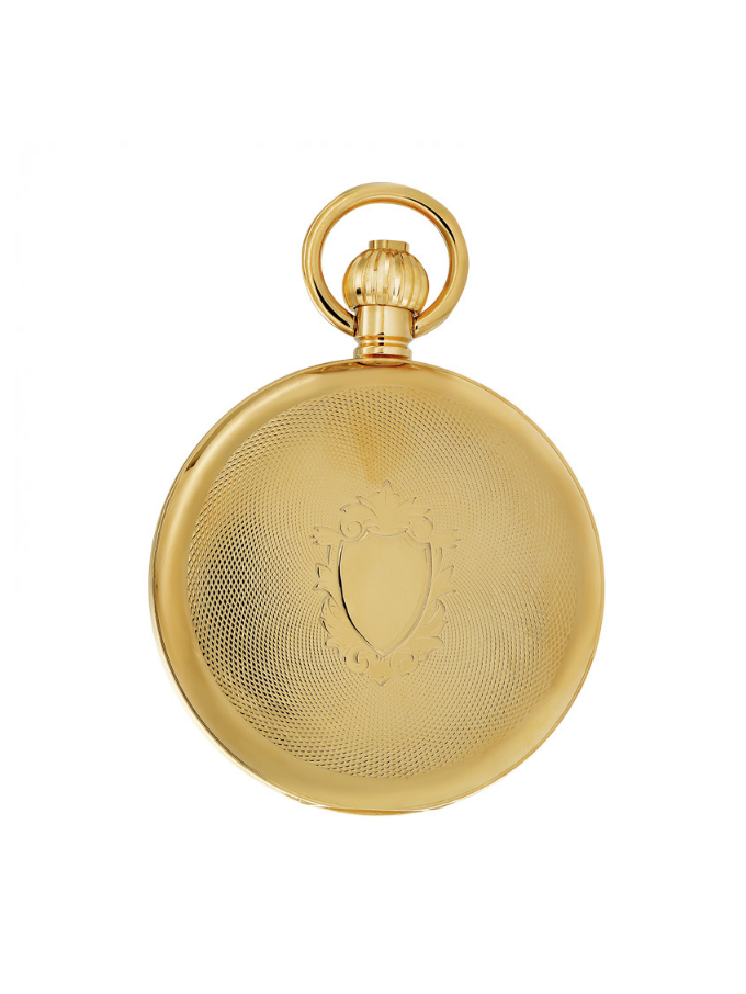 Classique skeleton manual wind pocket watch gold plated, Roman Numeral