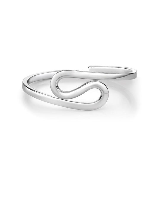 65mm S Style Sterling silver cuff bangle