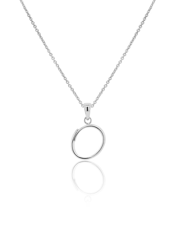 Initial Necklace Sterling Silver, 42-45cm Adjustable Chain