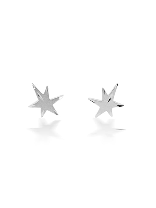 Star Stud  sterling silver earrings.