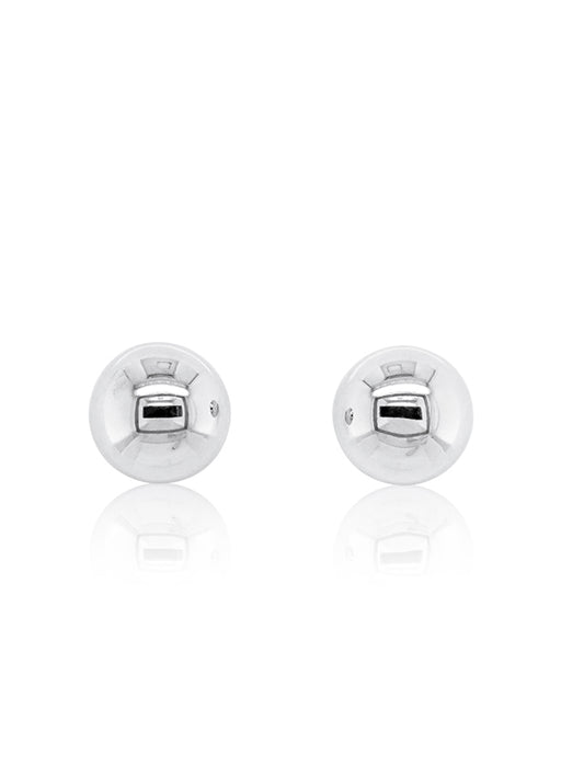 Ball Studs, 9K White Gold, 6mm