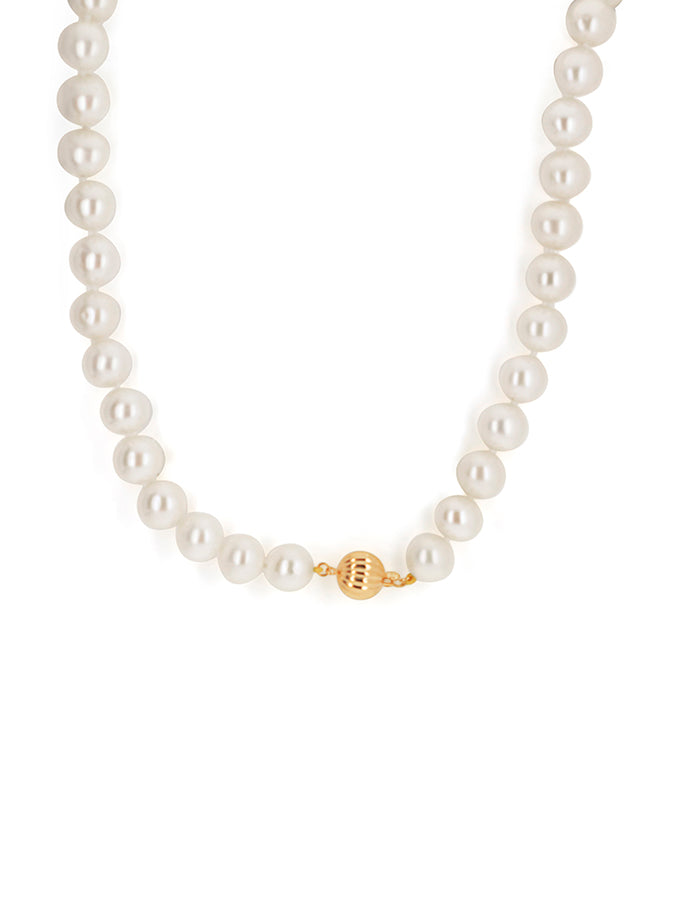 Classic Freshwater Pearl Strand, 10x11, 9K Yellow Gold, 45cm.