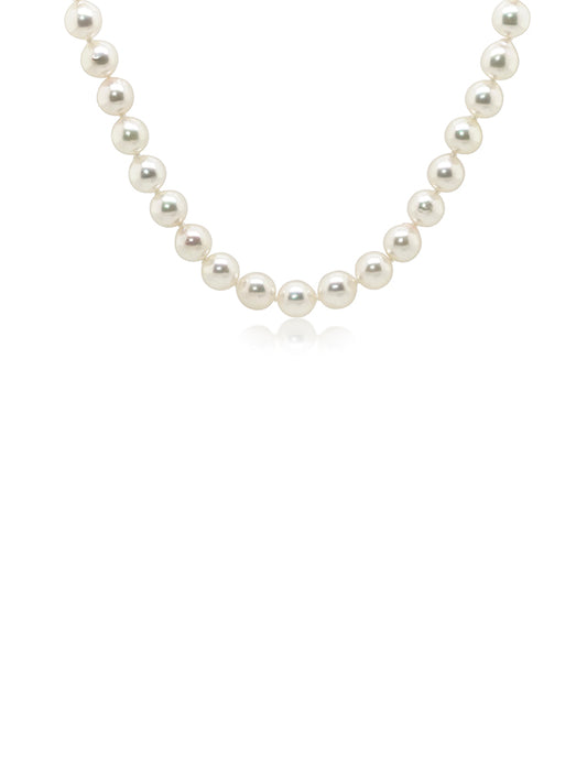 6-6.5mm Akoya Baroque Knotted Pearl 70cm Necklet Sterling Silver Clasp