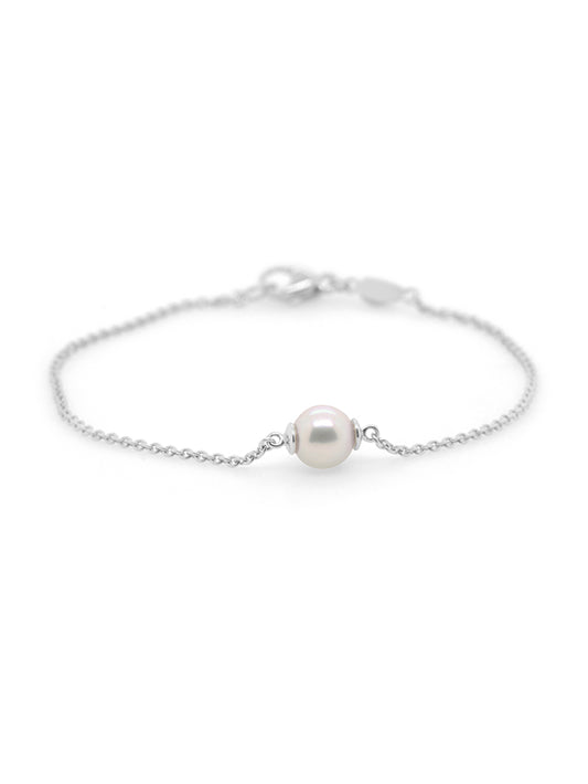 Akoya Pearl Bracelet in 18 Carat White Gold, 18cm