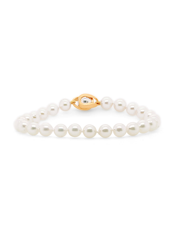 Akoya Baroque Pearl 6-6.5mm, 19cm Bracelet with Rose Gold Plated Clasp