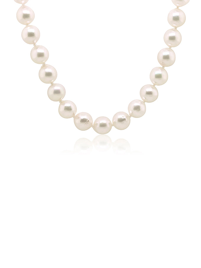 Akoya Baroque Knotted 6-6.5mm Pearl 71cm Necklet Rose Gold Plate Clasp