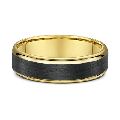 Dora 9K YG and Carbon Fiber Wedding Ring 6mm. (middle range).