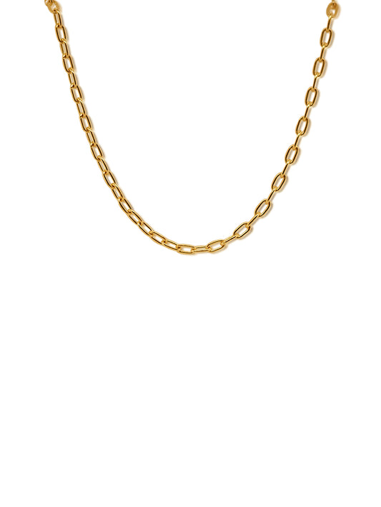 Elongated Trace Chain 18 Carat Yellow Gold, 42cm