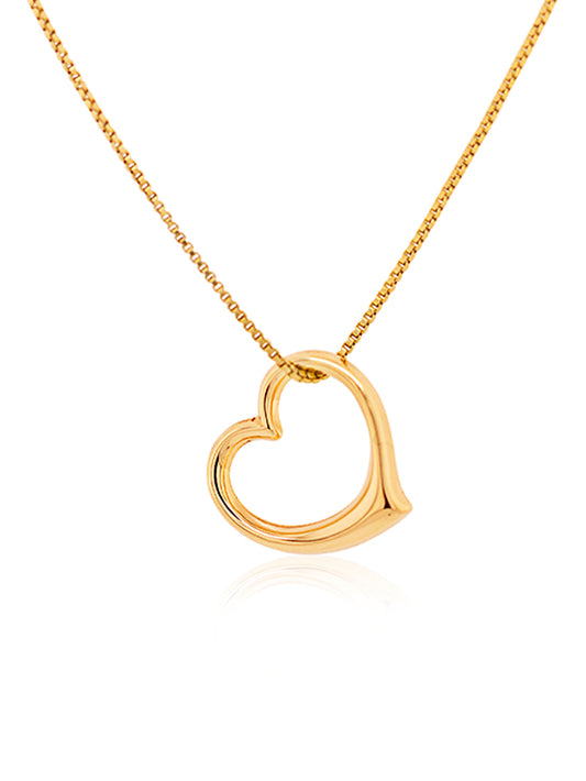 Classic Heart Necklace in 9 Carat Yellow Gold