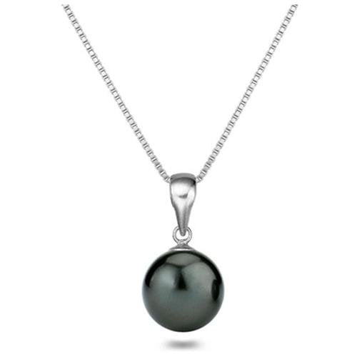 Tahitian Pearl Pendant, 9K White Gold, 11mm.