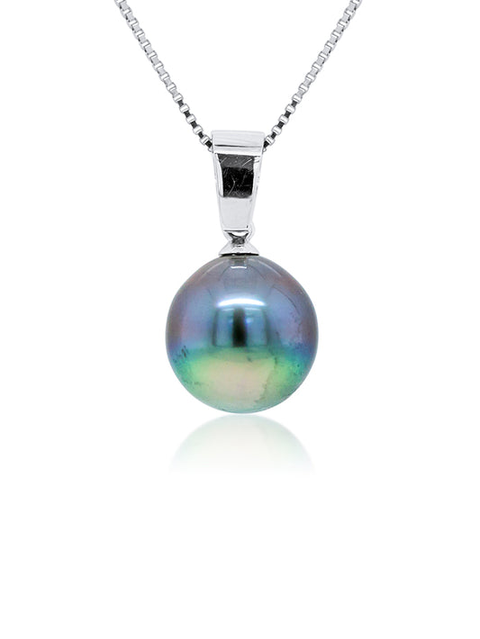 Tahitian Pearl Pendant, 9K White Gold.