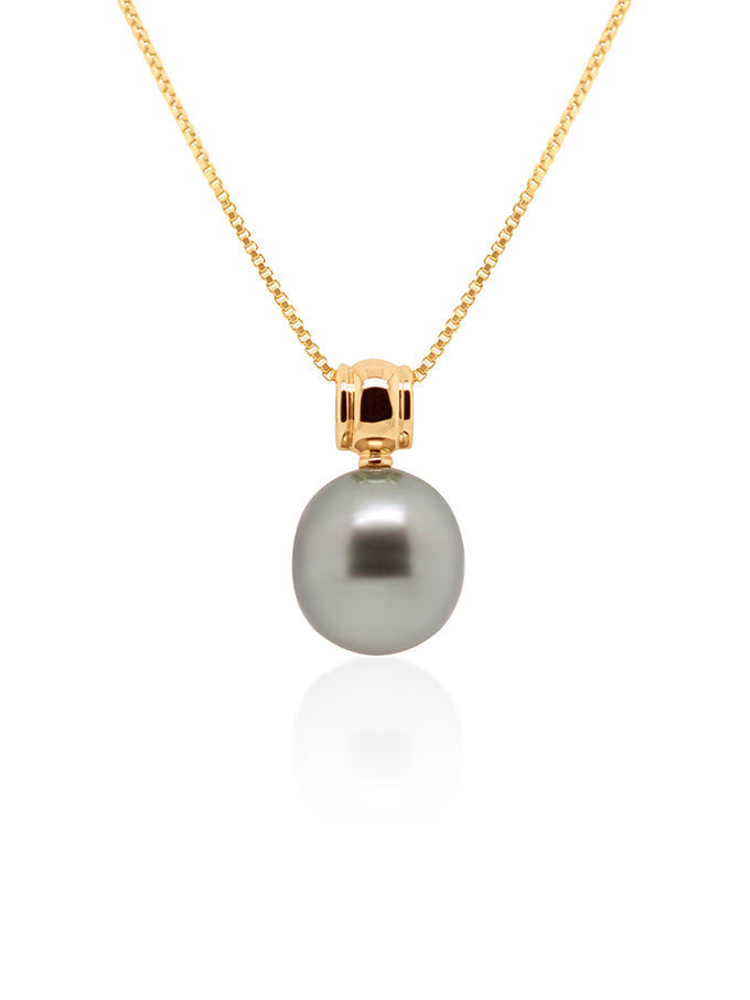 Tahitian Pearl Pendant 9K Yellow Gold