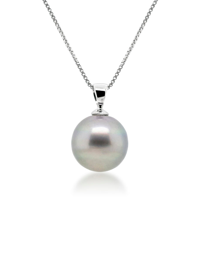 Stunning Tahitian Pearl Pendant 13mm 9K WG Drop