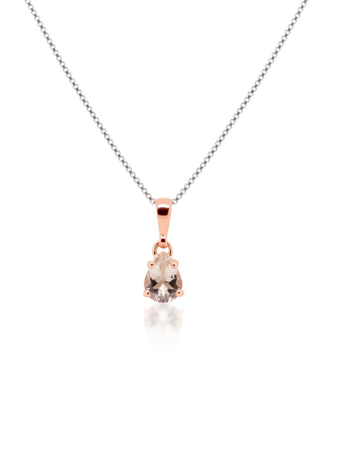 Morganite Pendant, 9K Yellow Gold