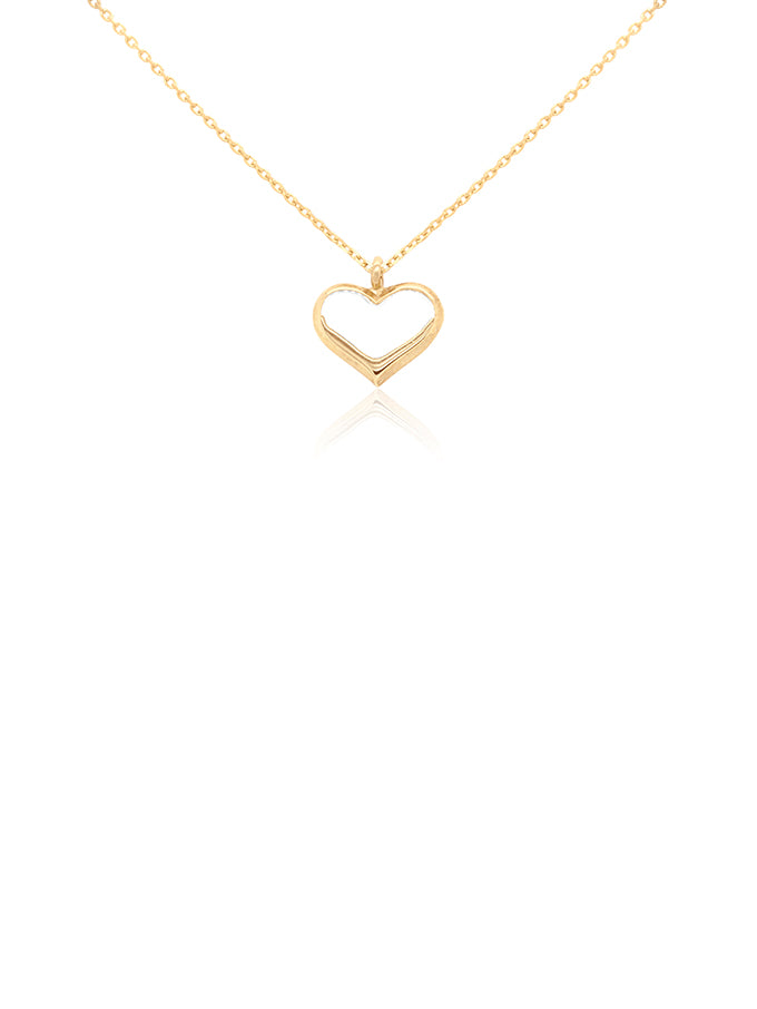 Solid Heart Pendant in 9 Carat Yellow Gold