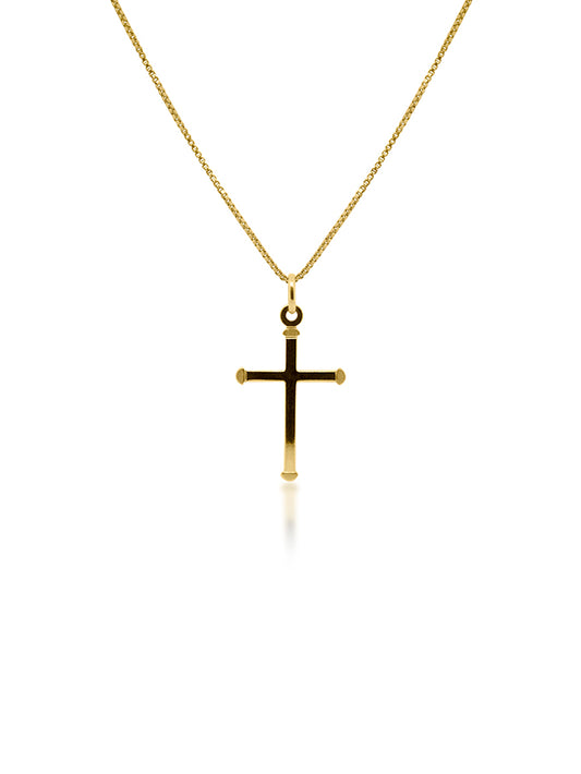 18 Carat Yellow Gold Cross, 25mm