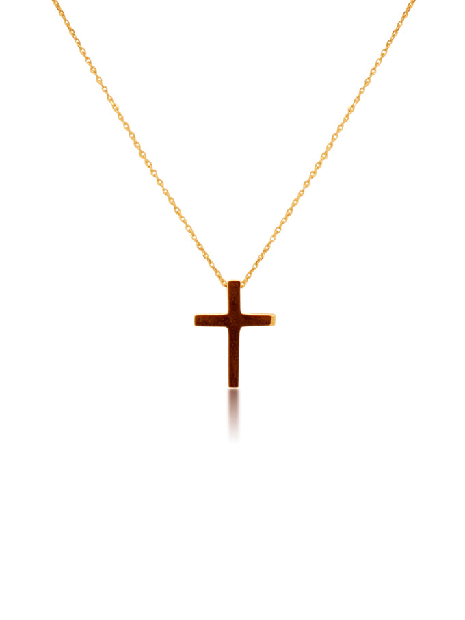 Cross Plain Square, 9K Yellow Gold, 45cm