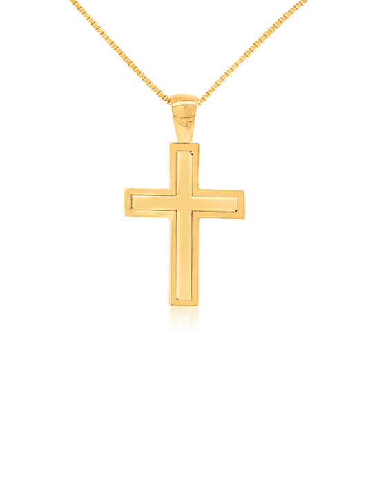 Square Layered Cross in 9 Carat Yellow Gold