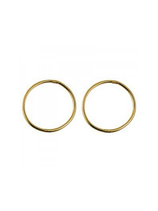 Sleepers Hinged Plain Large, 9K Yellow Gold