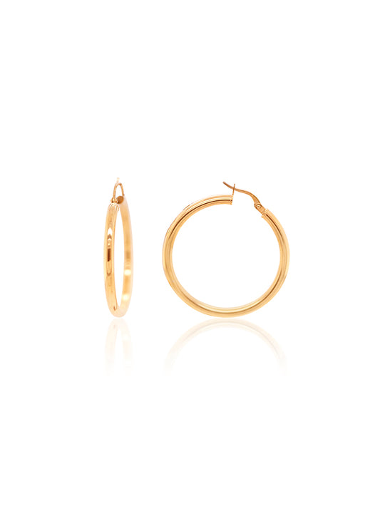 Very Classic 9K Yellow Gold Hoops.