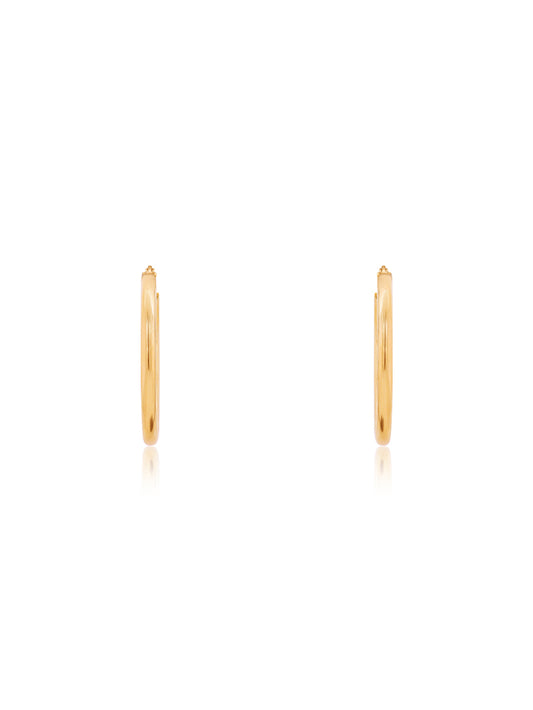 Plain Hoop Earrings in 9 Carat Yellow Gold