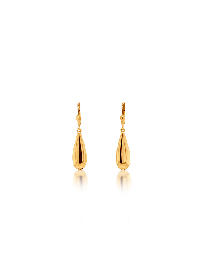 9 Carat Yellow Gold, Tear Drop Style Earring