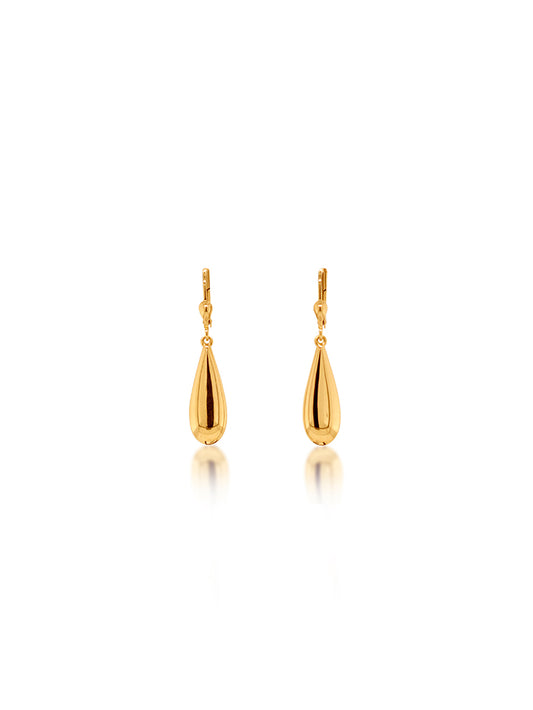 9 Carat Yellow Gold, Tear Drop Style Earring