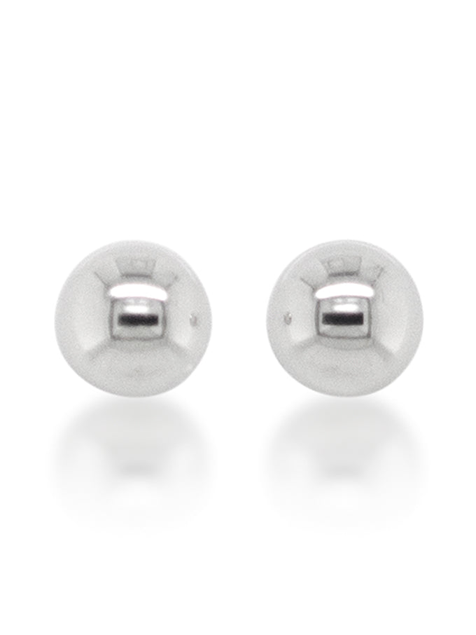 Ball Stud Earrings in 9 Carat White Gold