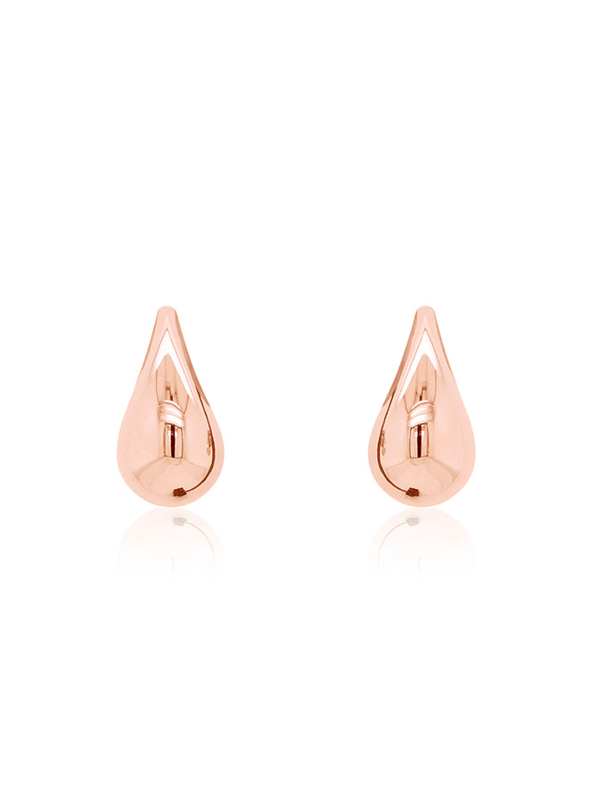 Small Teardrop Stud Earring in 9 Carat Rose Gold