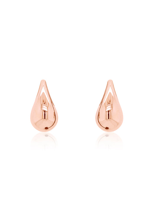 Small Teardrop Stud Earring in 9 Carat Rose Gold