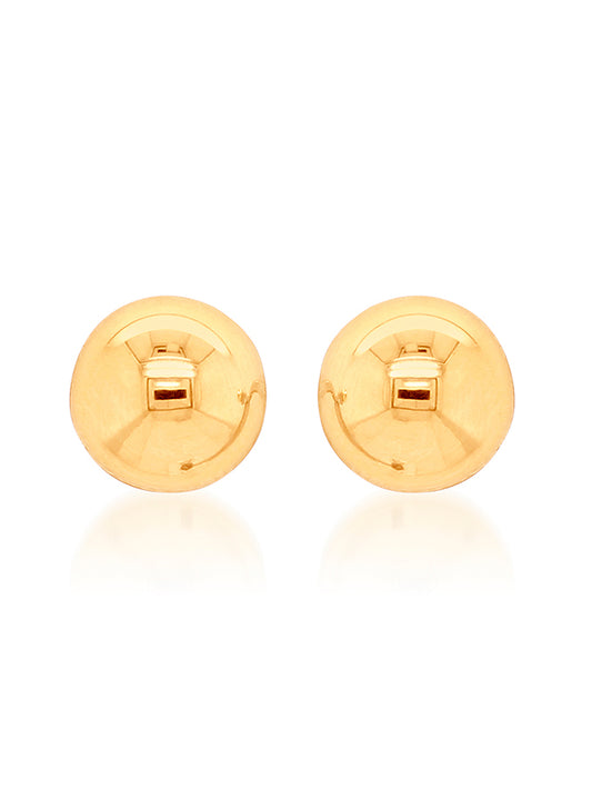 Half Ball Stud Earrings in 9 Carat Yellow Gold