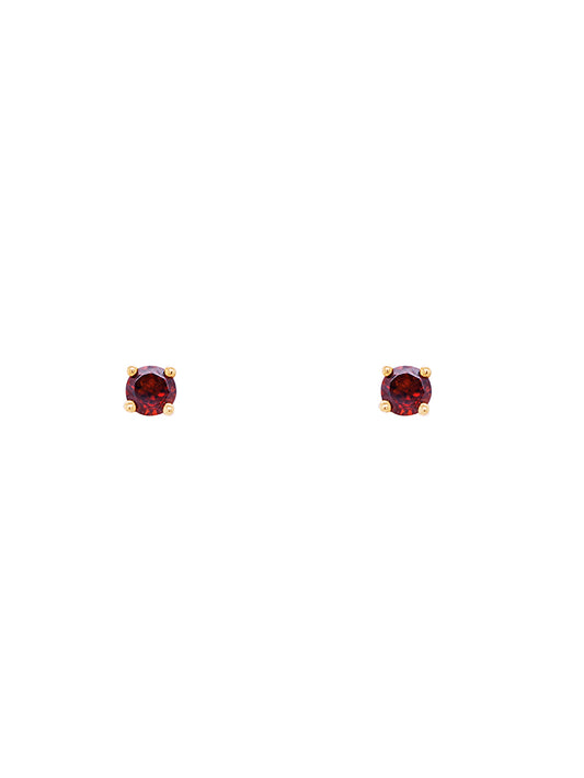 Garnet Studs in 9 Carat Yellow Gold